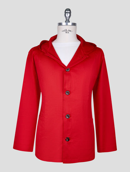 Kiton Red Cotton Silk Shirt Luca
