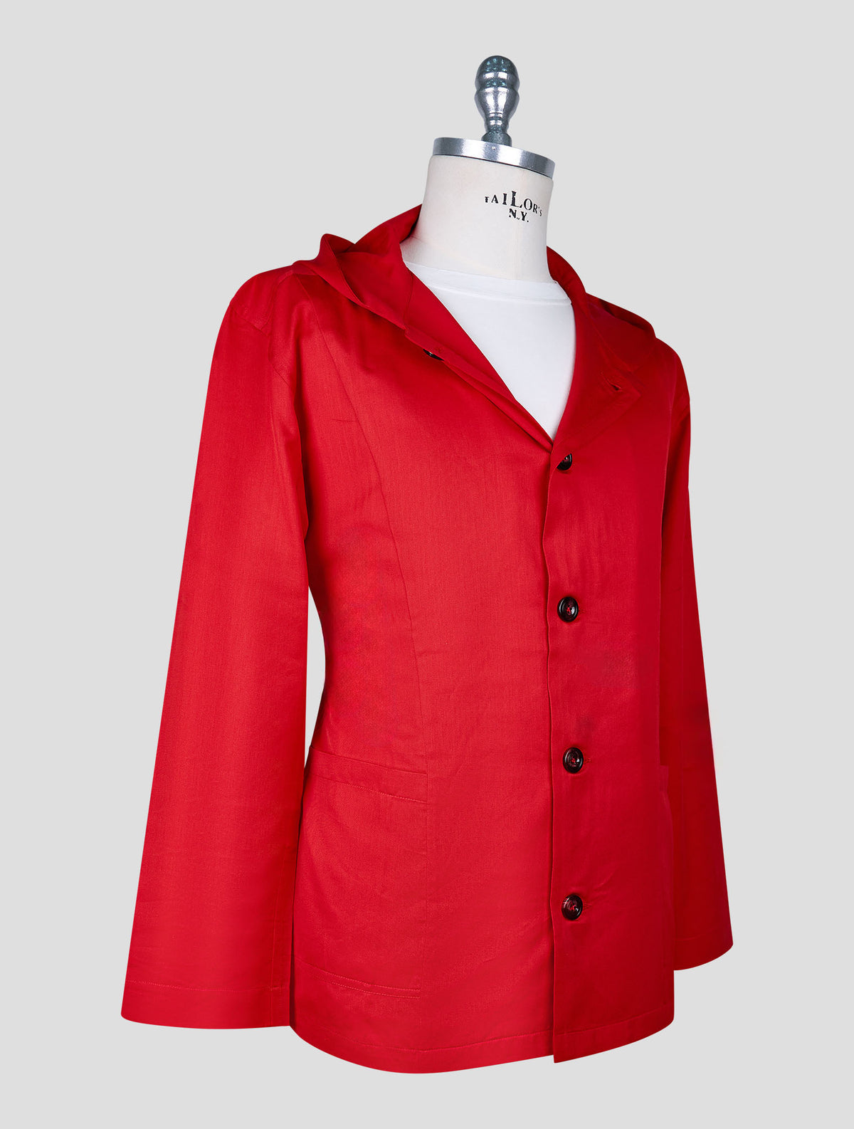 Kiton Red Cotton Silk Shirt Luca