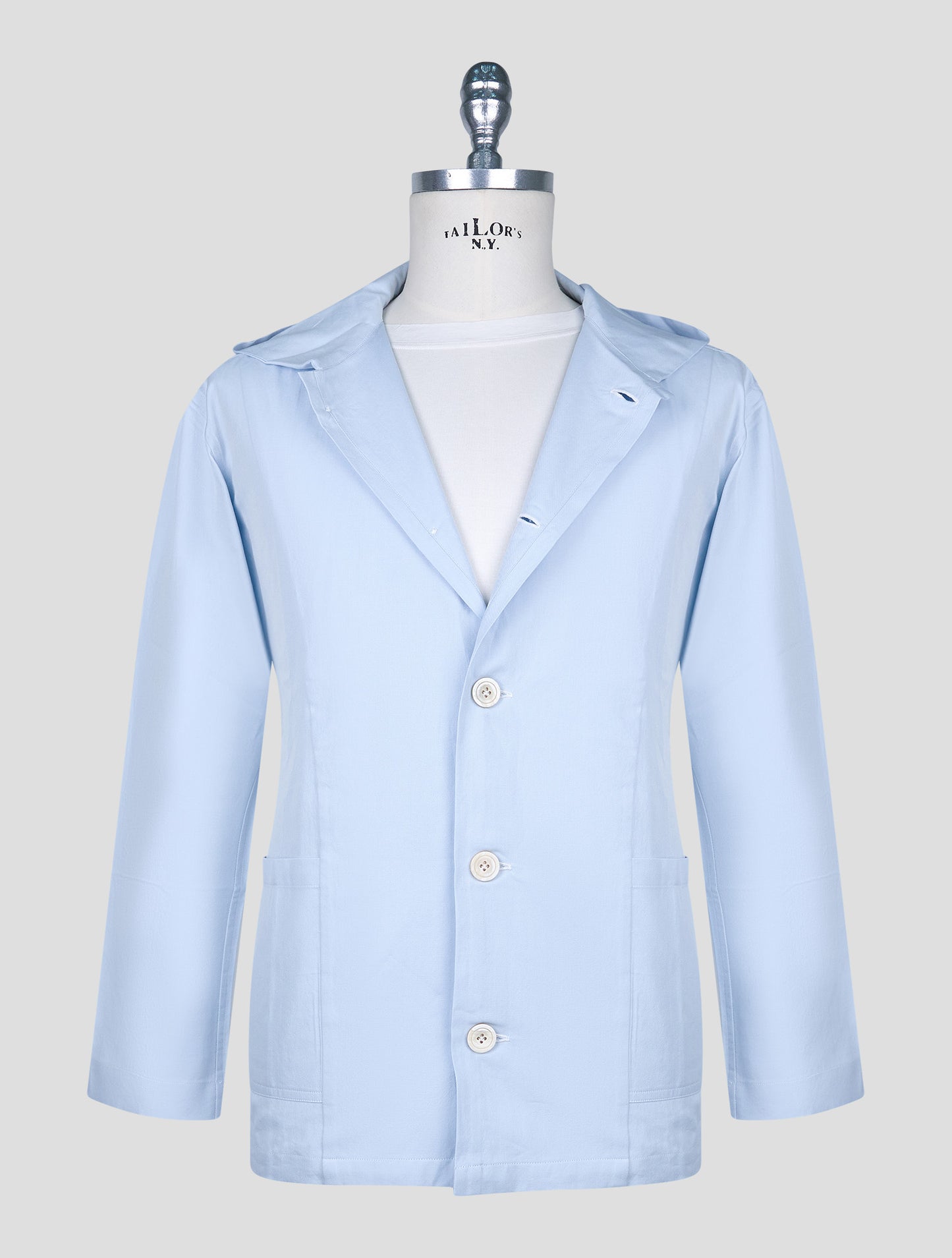 Kiton Light Blue Cotton Shirt Luca
