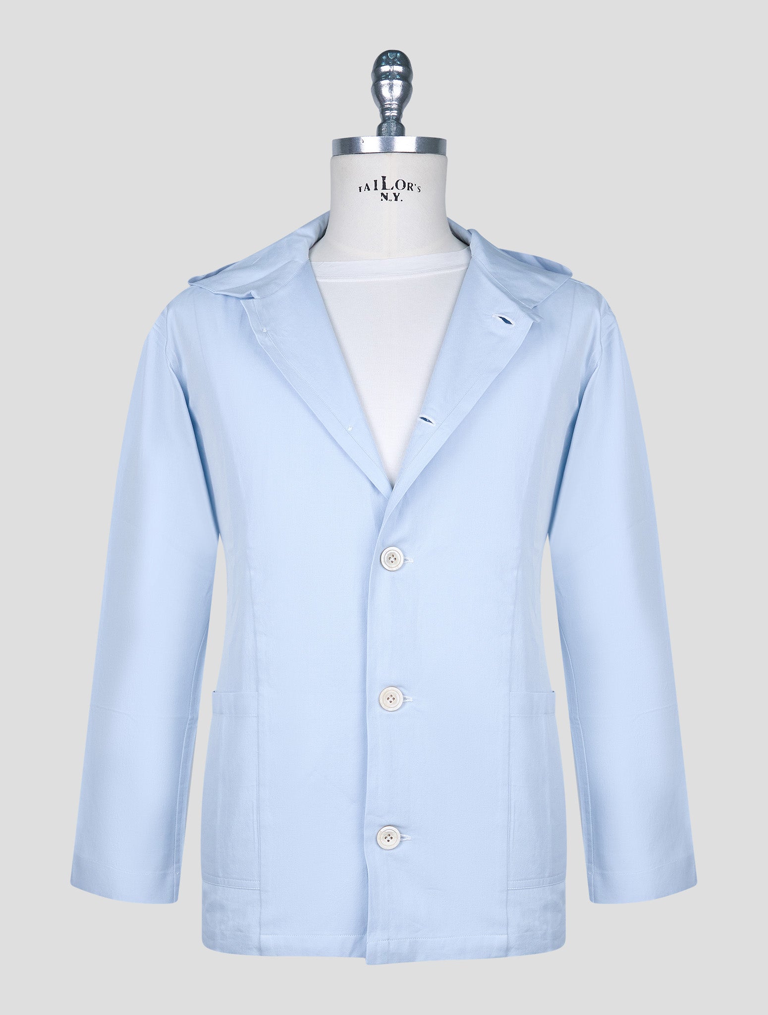 Kiton Light Blue Cotton Shirt Luca