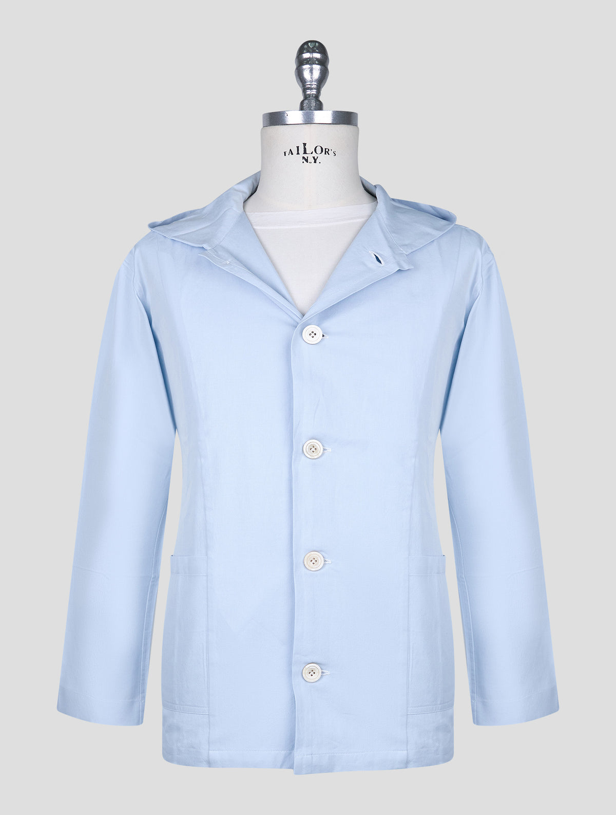 Kiton Light Blue Cotton Shirt Luca