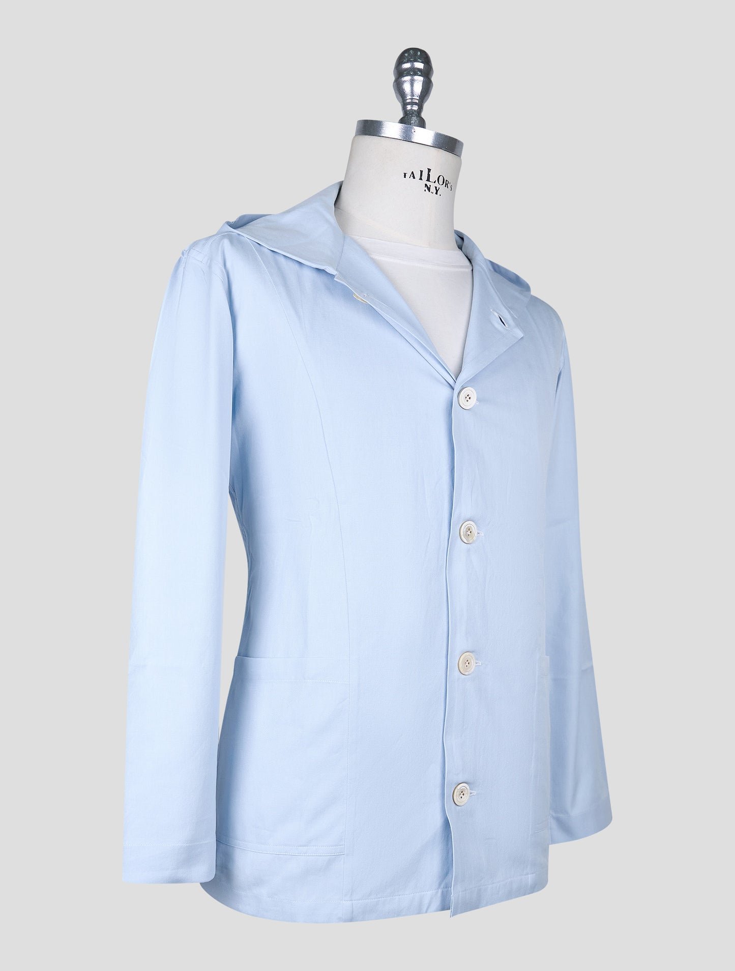 Kiton Light Blue Cotton Shirt Luca