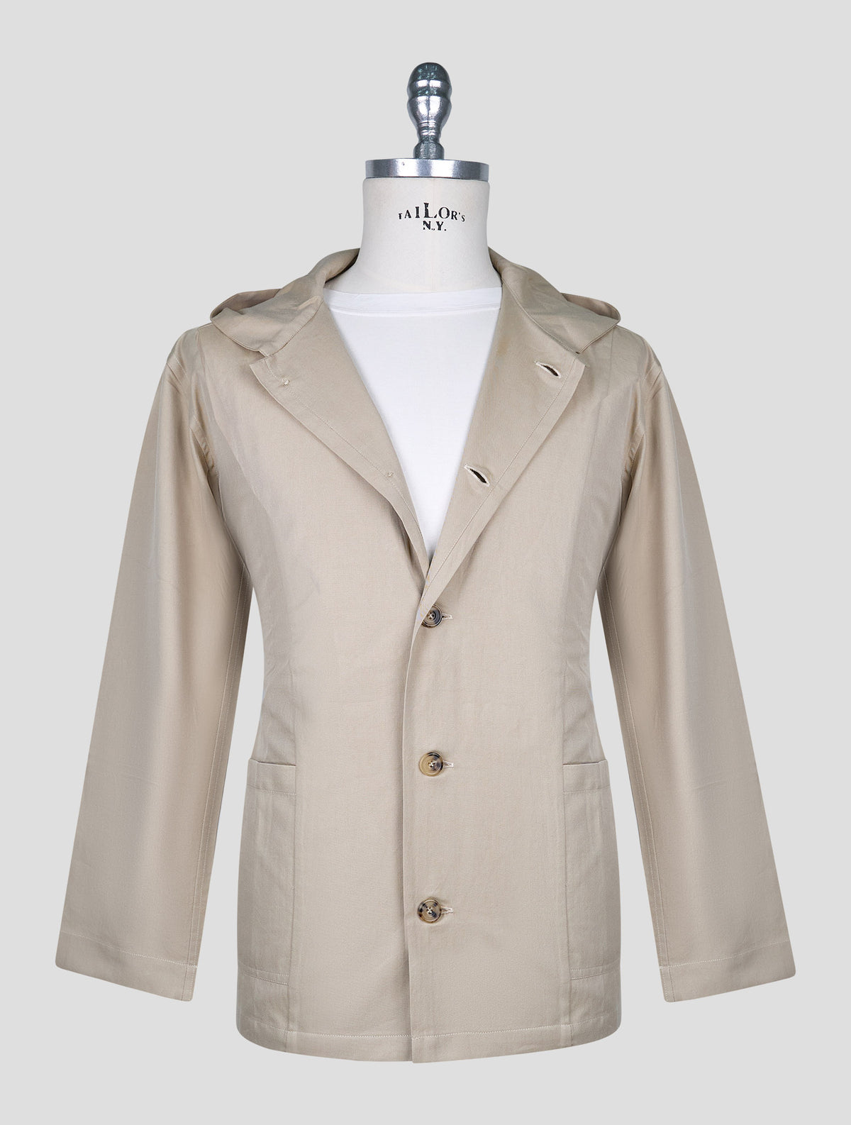 Kiton Beige Cotton Shirt Luca