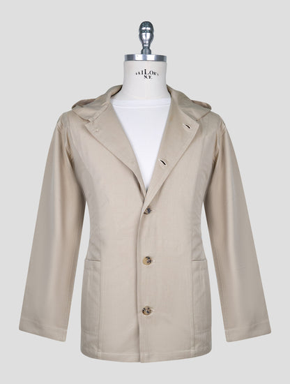 Kiton Beige Cotton Shirt Luca