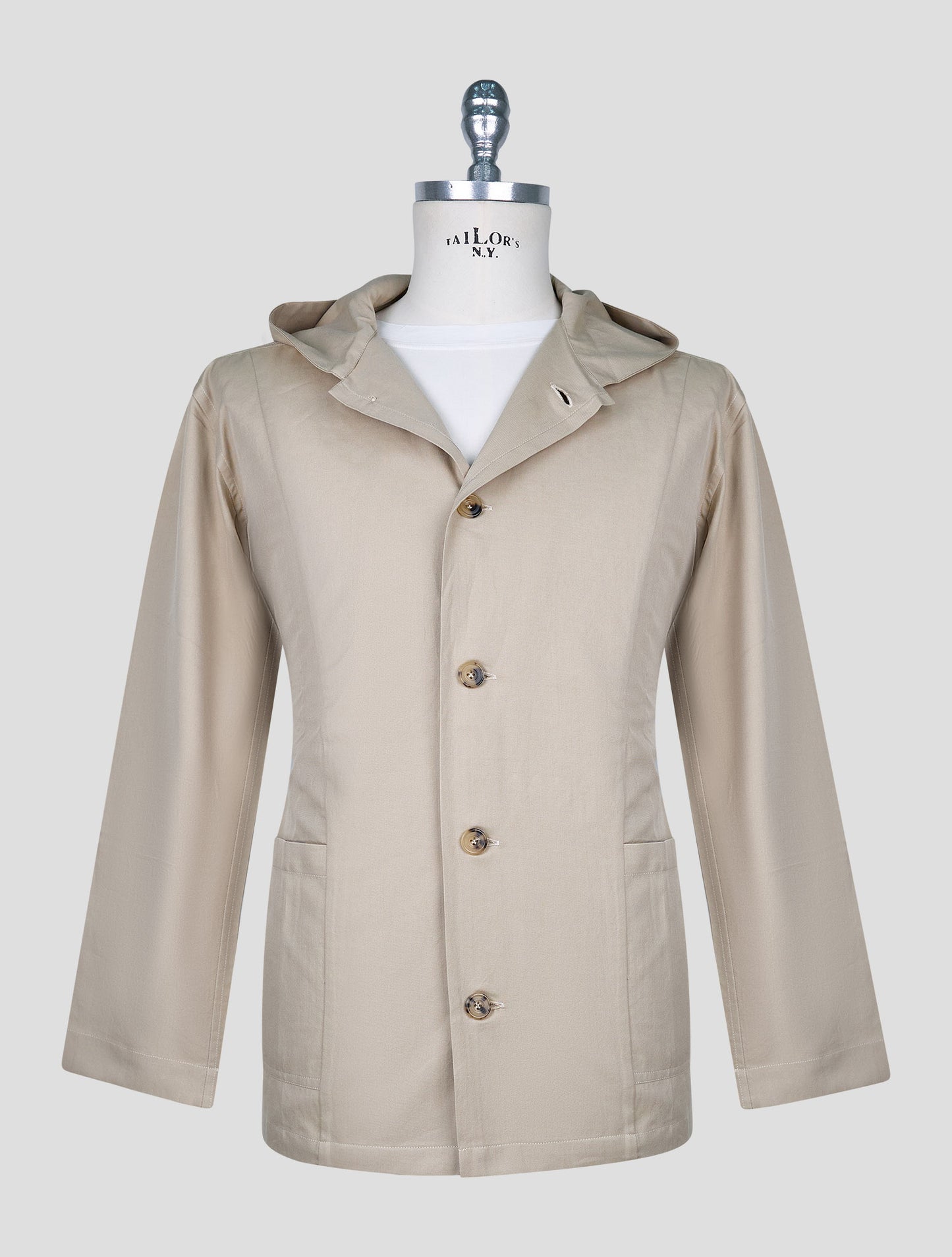 Kiton Beige Cotton Shirt Luca