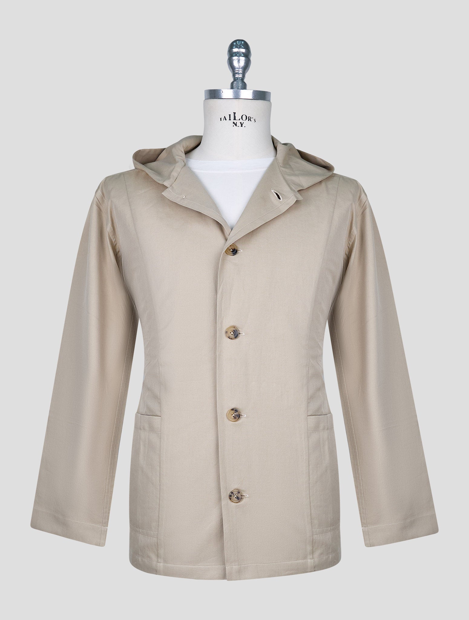 Kiton Beige Cotton Shirt Luca