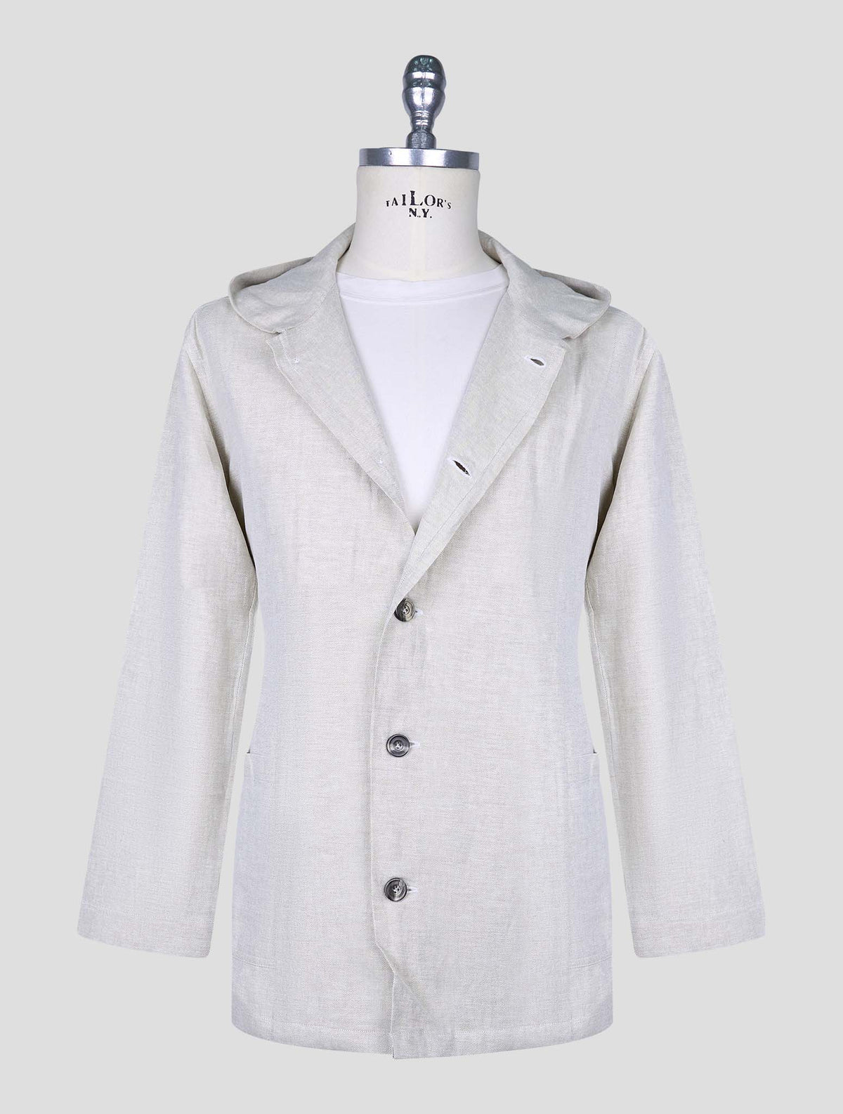 Kiton Gray Cotton Linen Hemp Shirt Luca