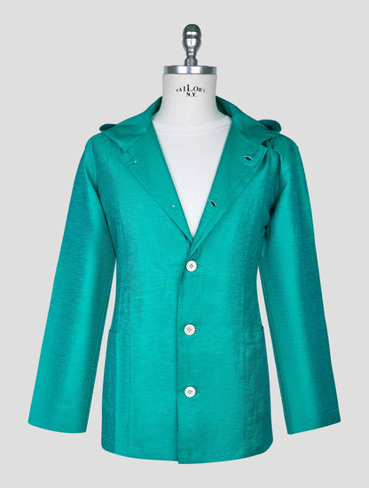 Kiton Green Cotton Linen Shirt Luca