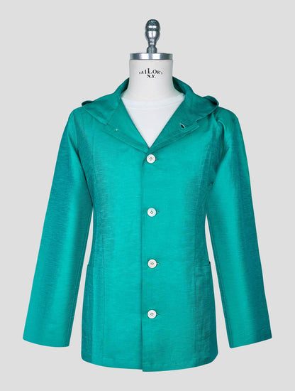Kiton Green Cotton Linen Shirt Luca
