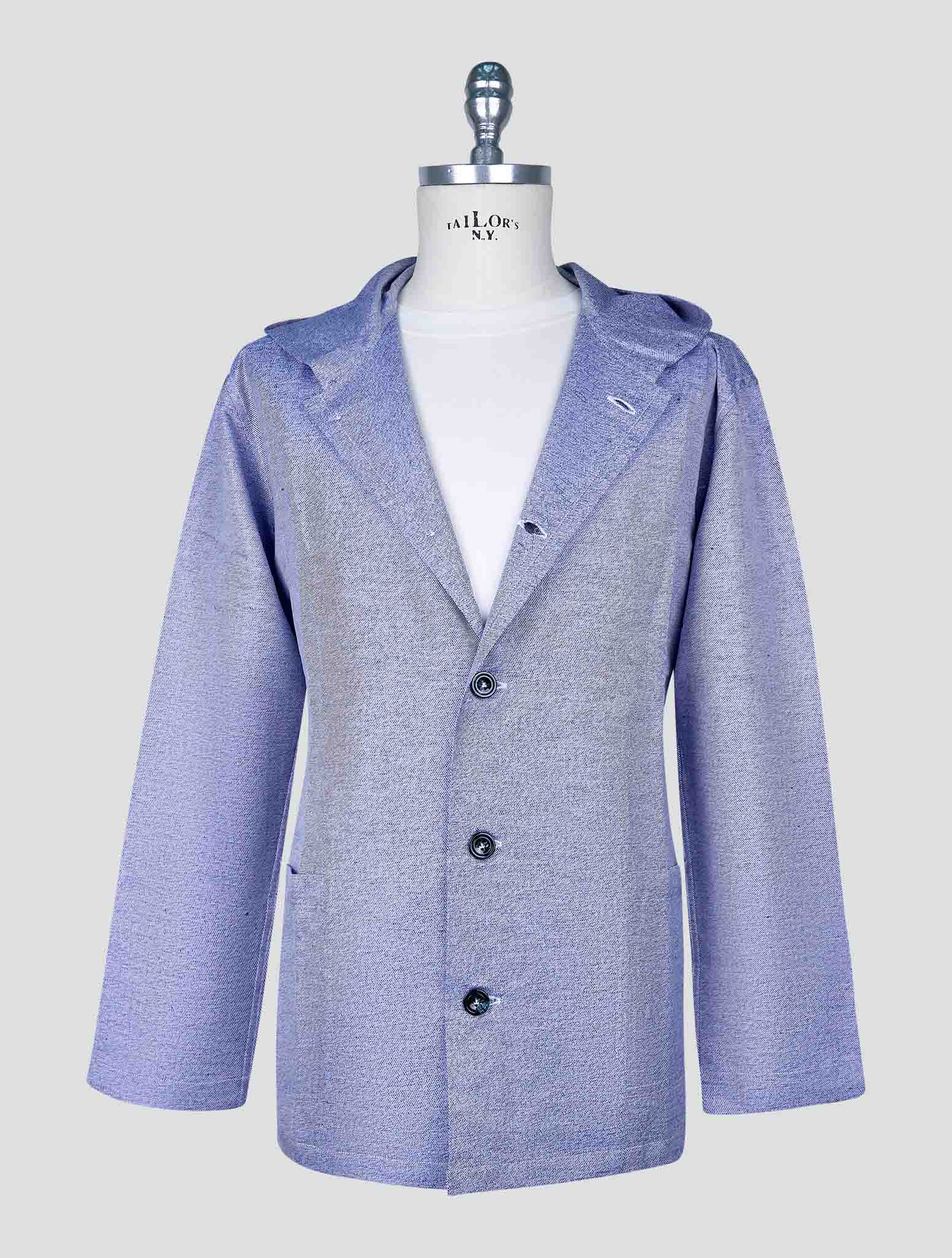 Kiton Blue Cotton Linen Shirt Luca