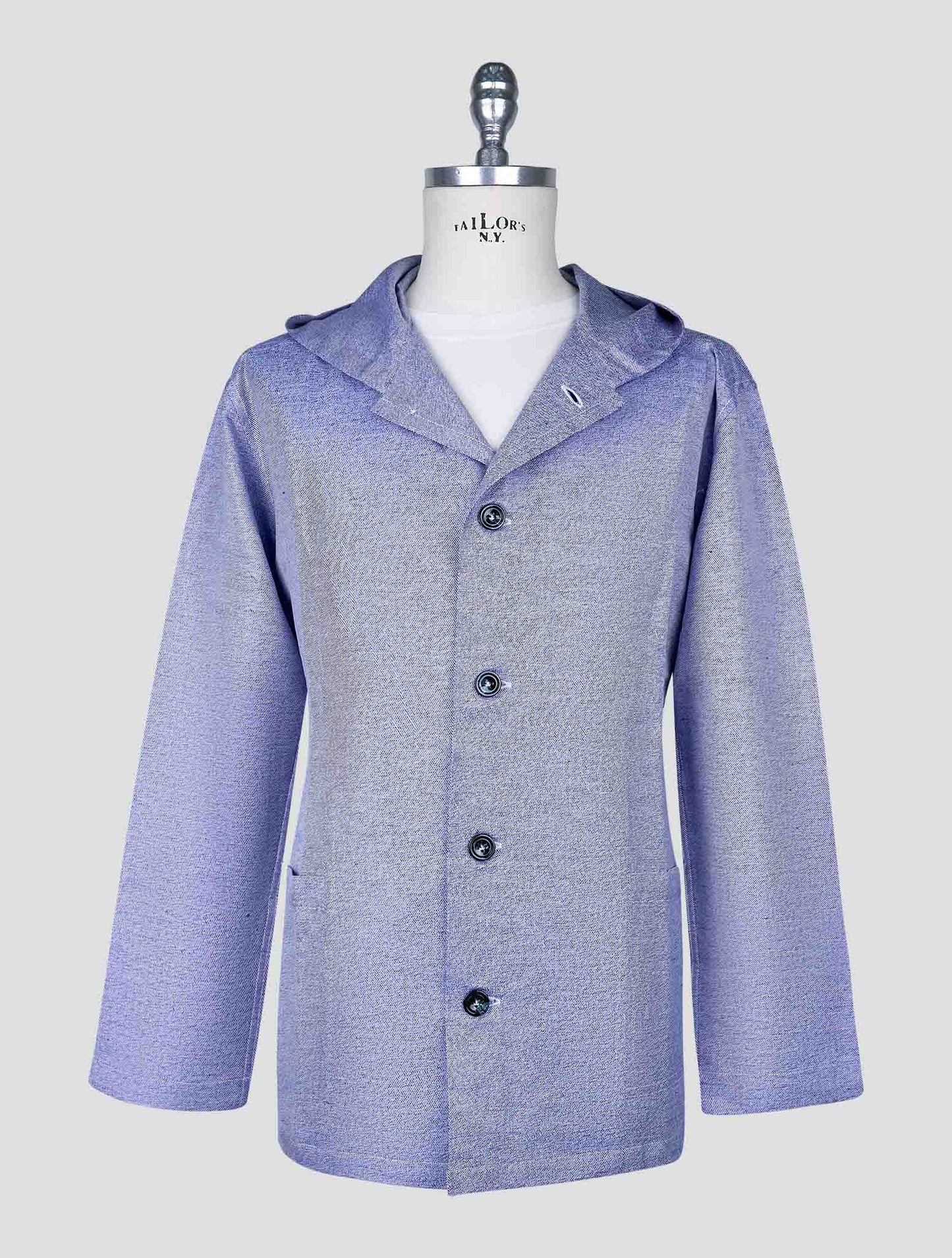 Kiton Blue Cotton Linen Shirt Luca