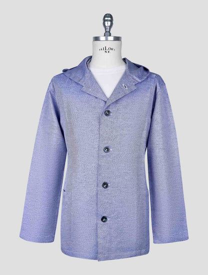 Kiton Blue Cotton Linen Shirt Luca