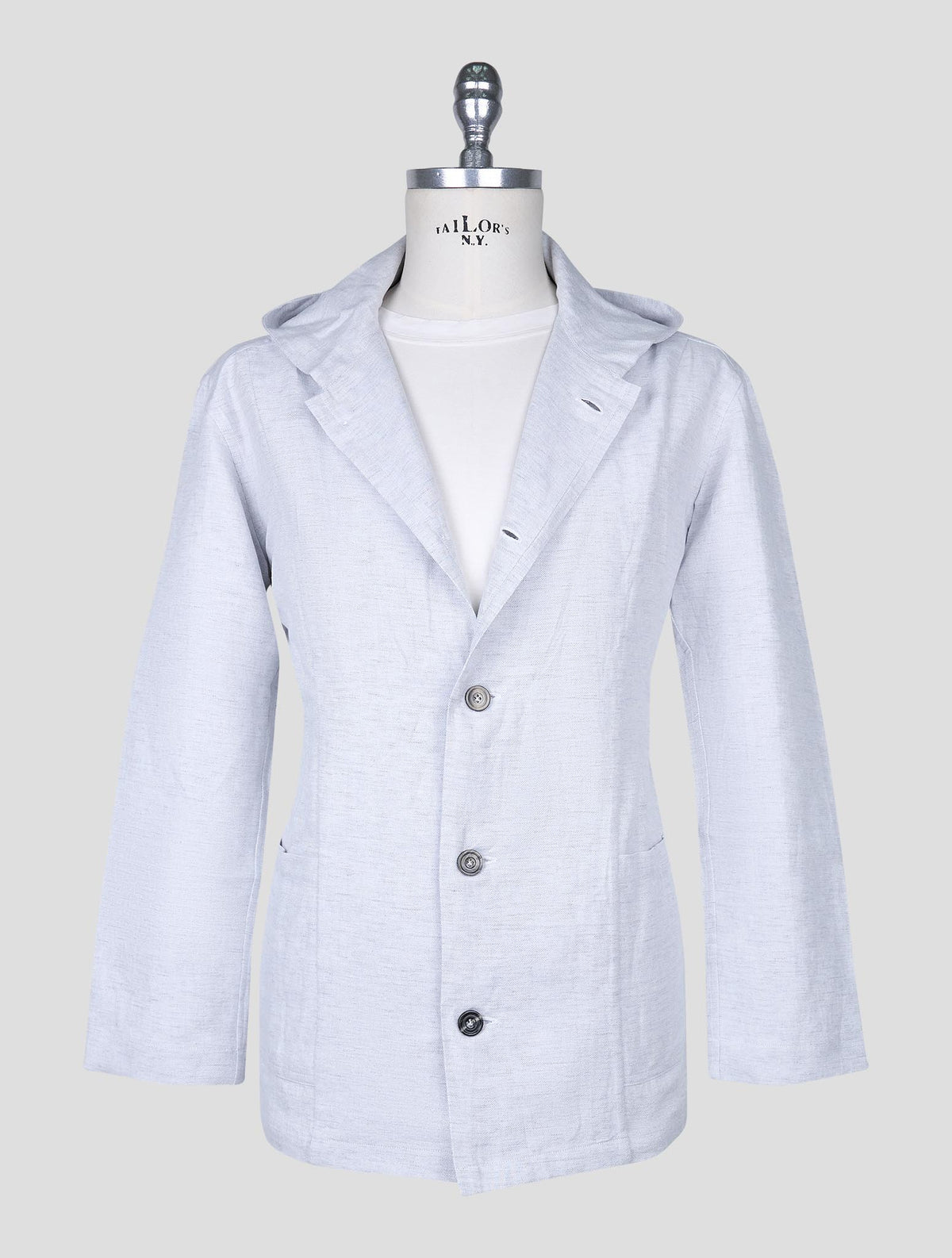 Kiton Gray Cotton Linen Hemp Shirt Luca