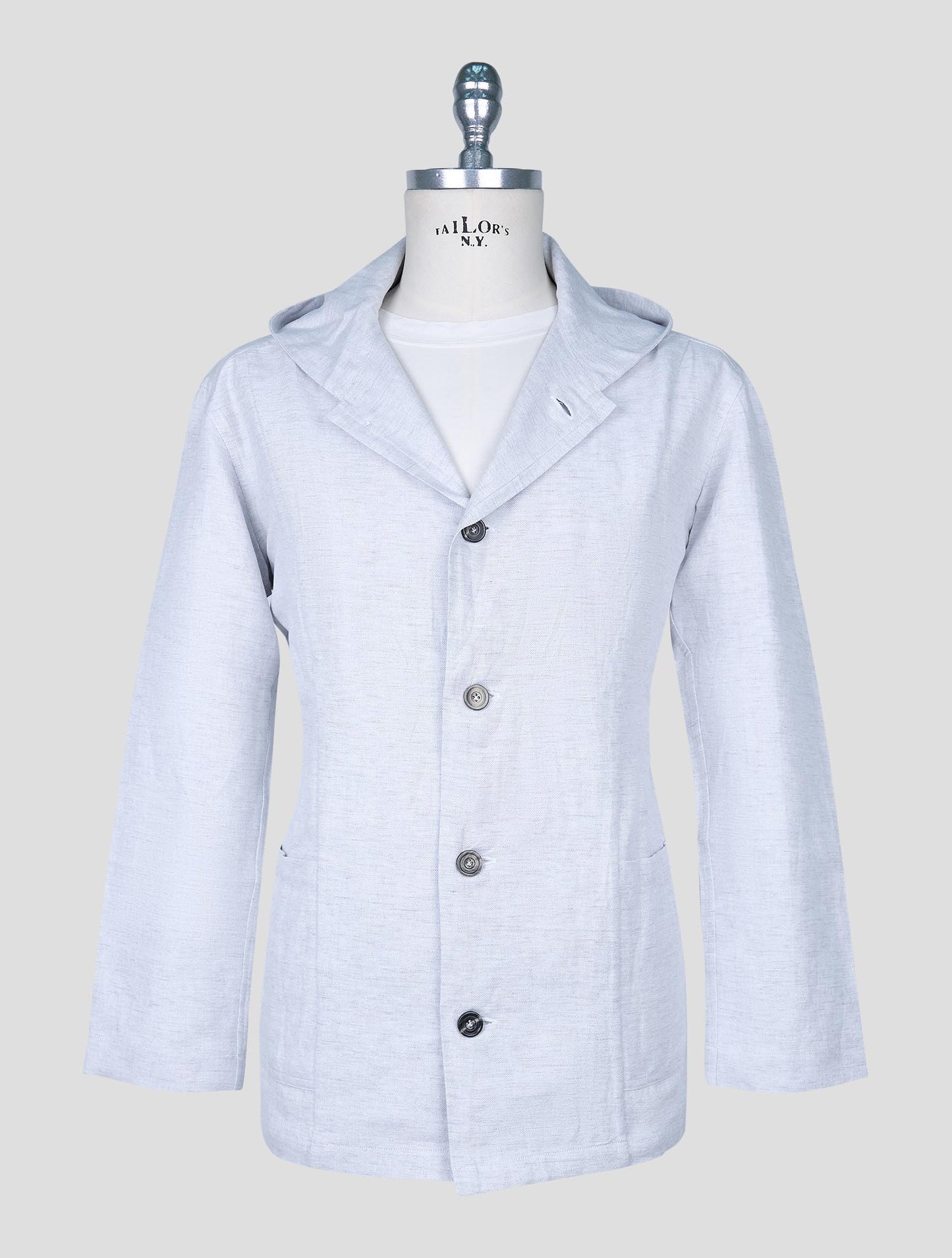 Kiton Gray Cotton Linen Hemp Shirt Luca