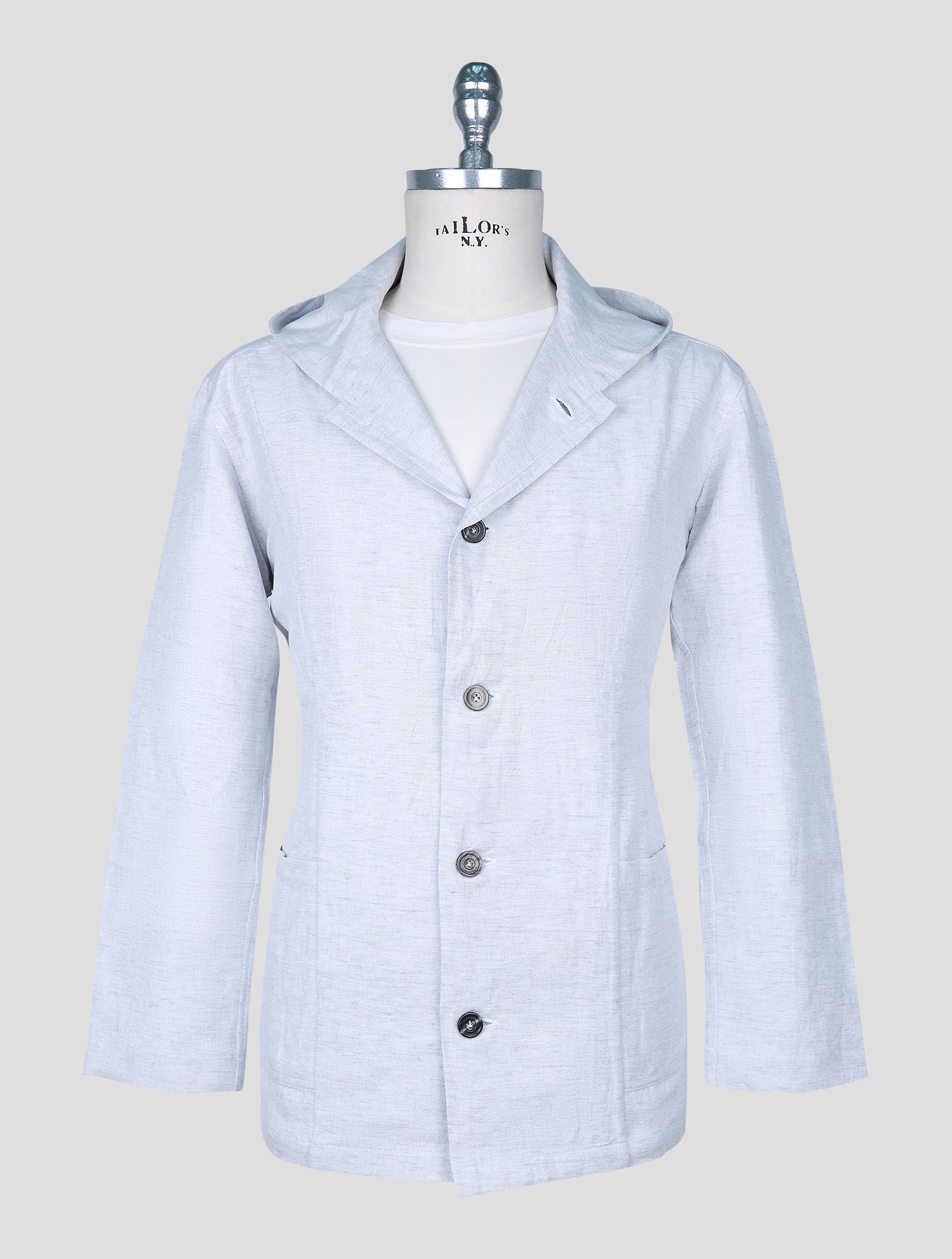 Kiton Gray Cotton Linen Hemp Shirt Luca