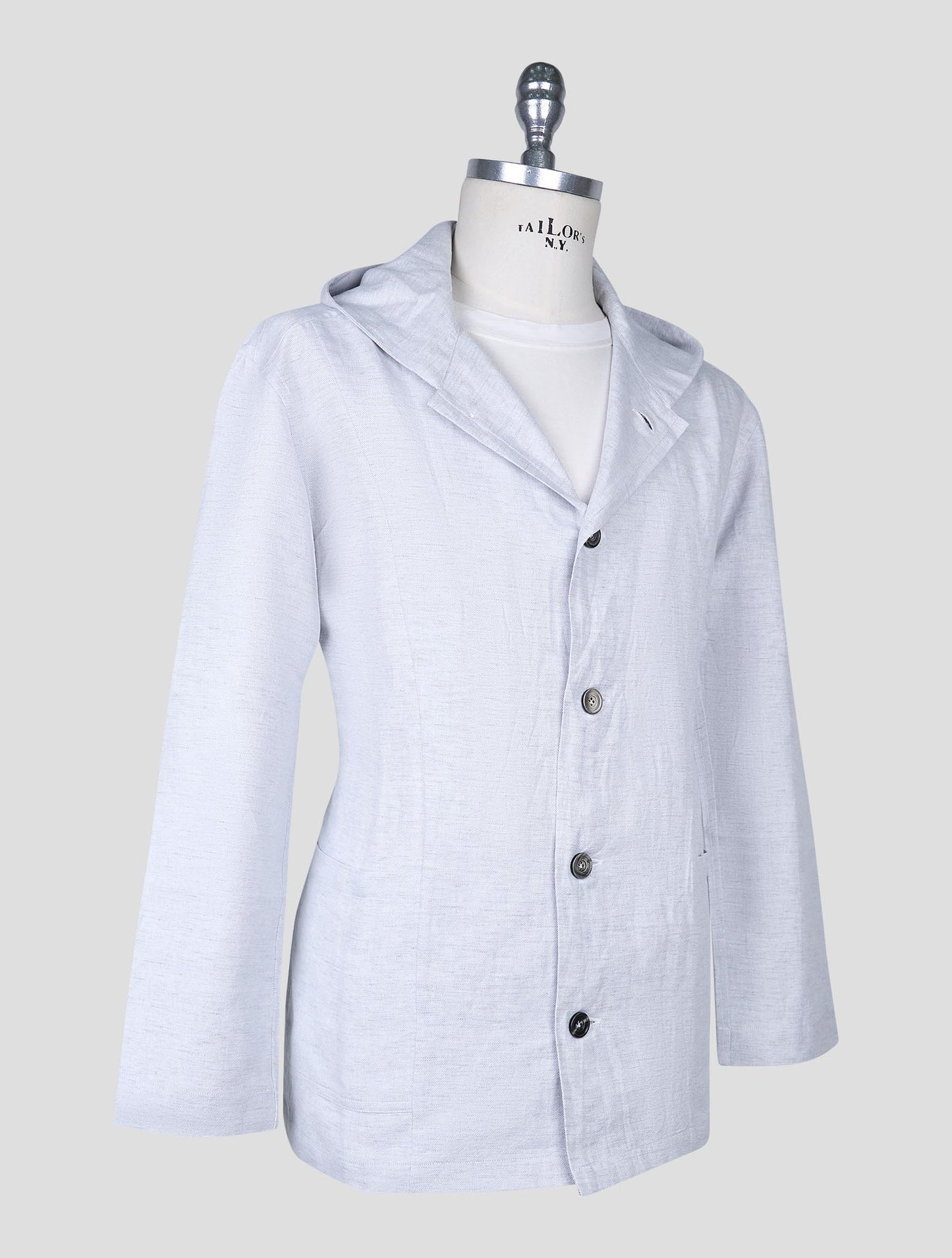 Kiton Gray Cotton Linen Hemp Shirt Luca
