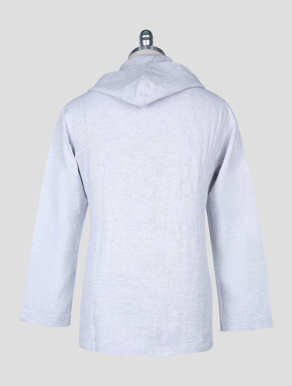 Kiton Gray Cotton Linen Hemp Shirt Luca