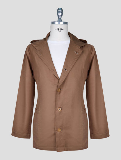 Kiton Brown Cotton Silk Shirt Luca