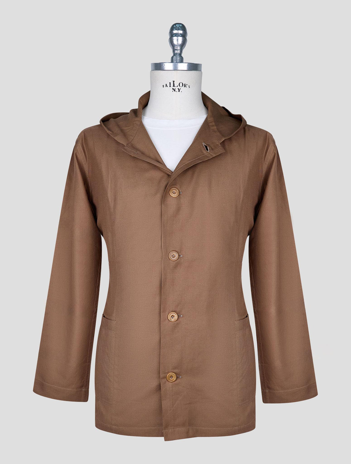 Kiton Brown Cotton Silk Shirt Luca