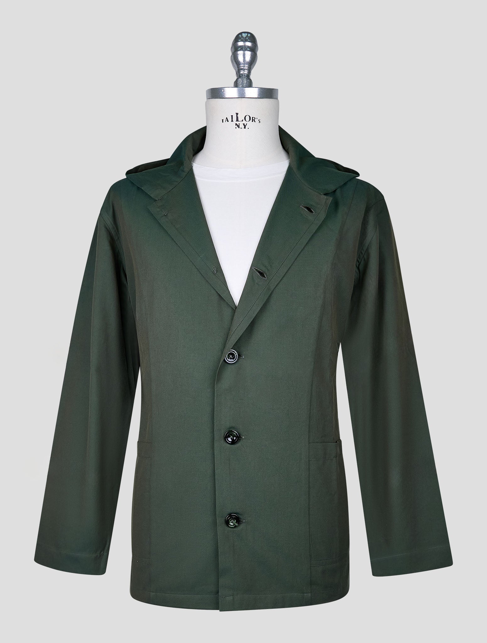 Kiton Green Cotton Shirt Luca