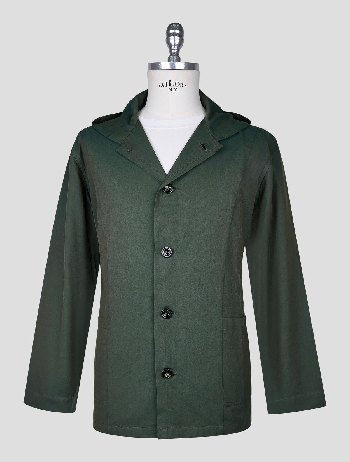 Kiton Green Cotton Shirt Luca