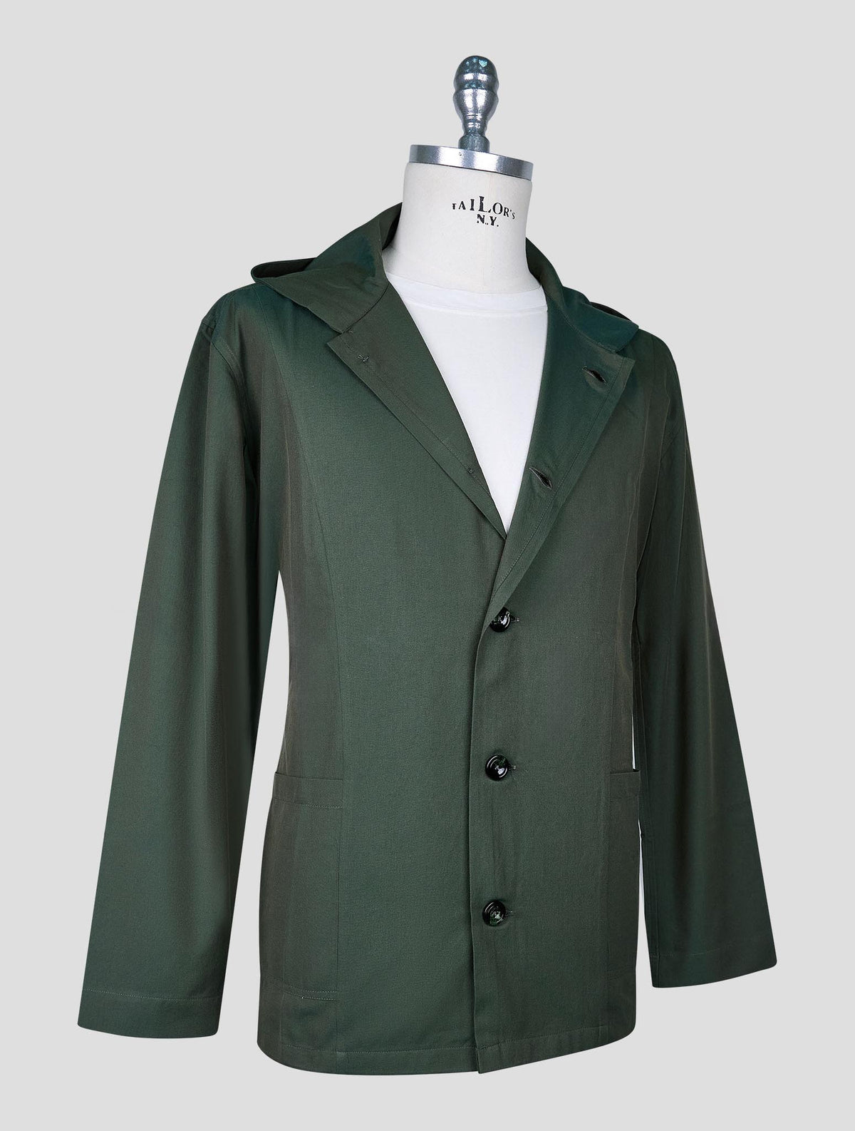 Kiton Green Cotton Shirt Luca