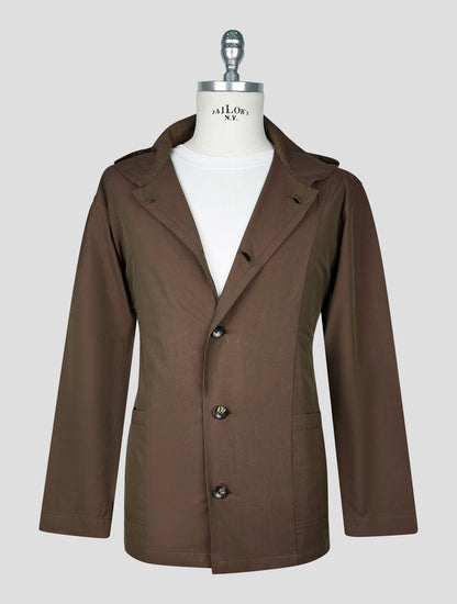 Kiton Brown Cotton Shirt Luca