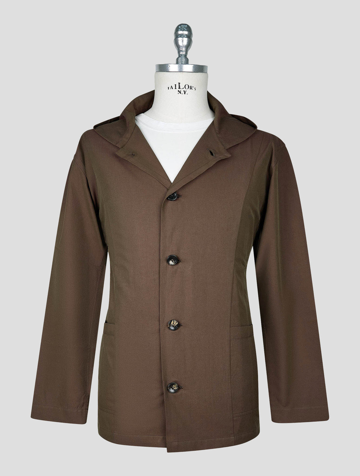 Kiton Brown Cotton Shirt Luca