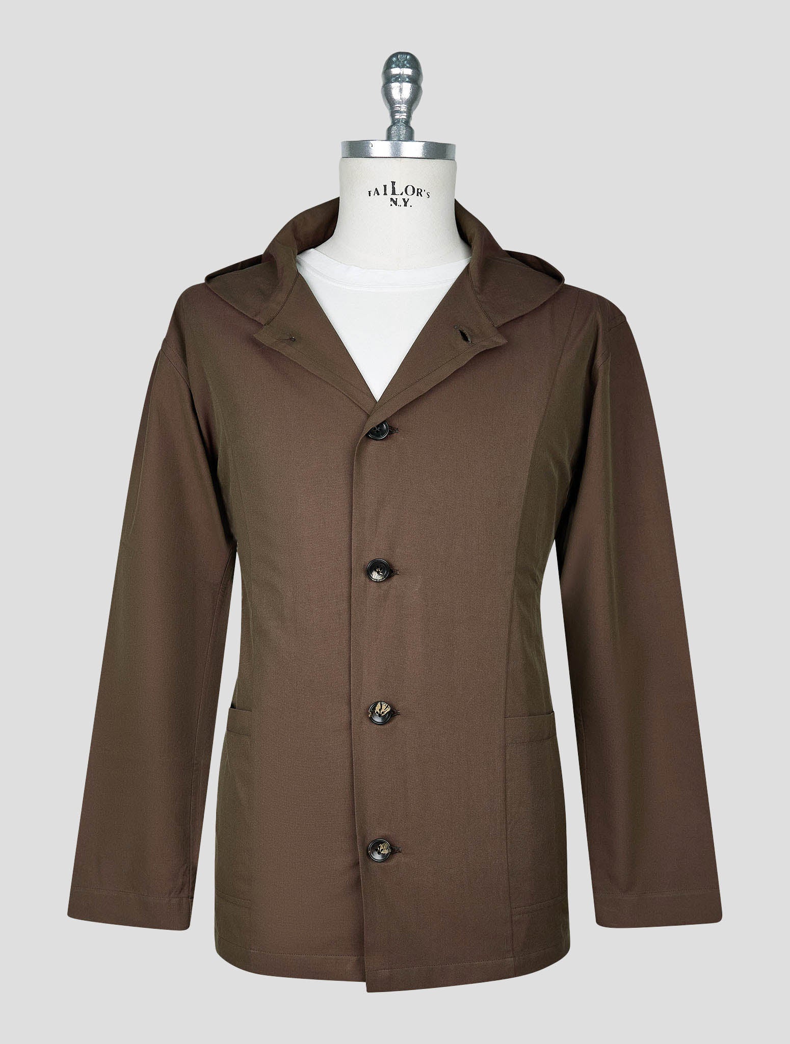 Kiton Brown Cotton Shirt Luca
