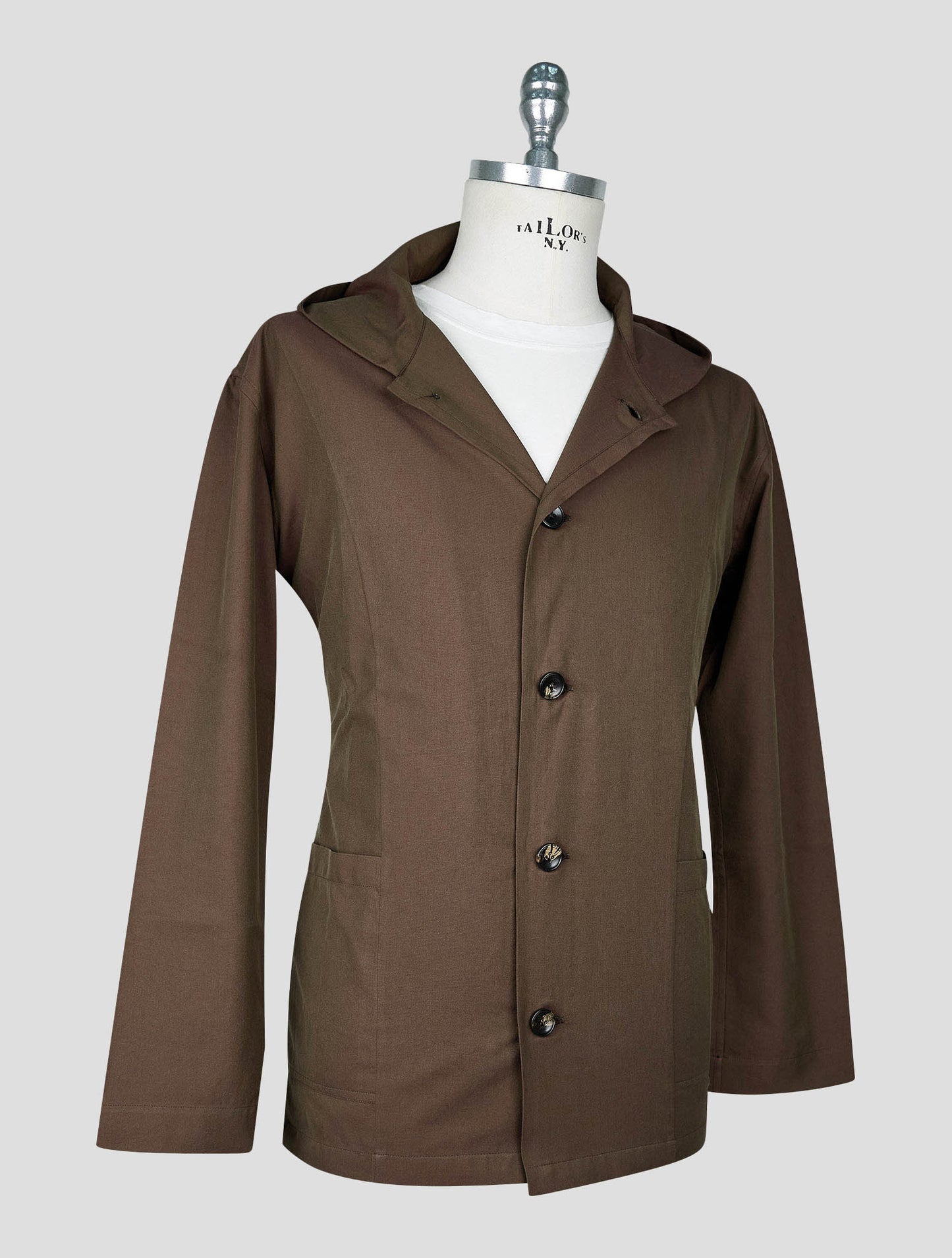 Kiton Brown Cotton Shirt Luca