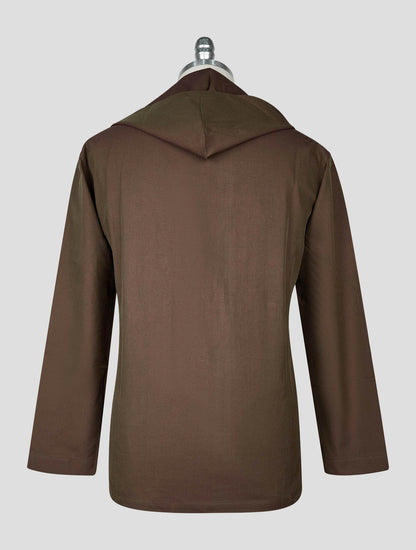 Kiton Brown Cotton Shirt Luca
