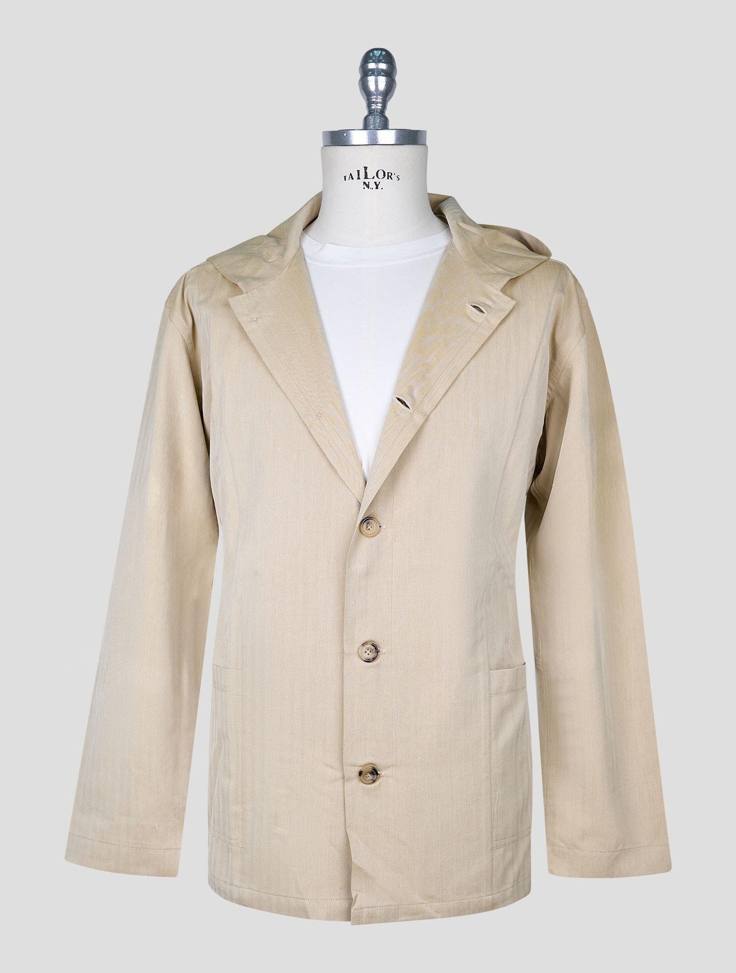 Kiton Beige Cotton Lyocell Shirt Luca