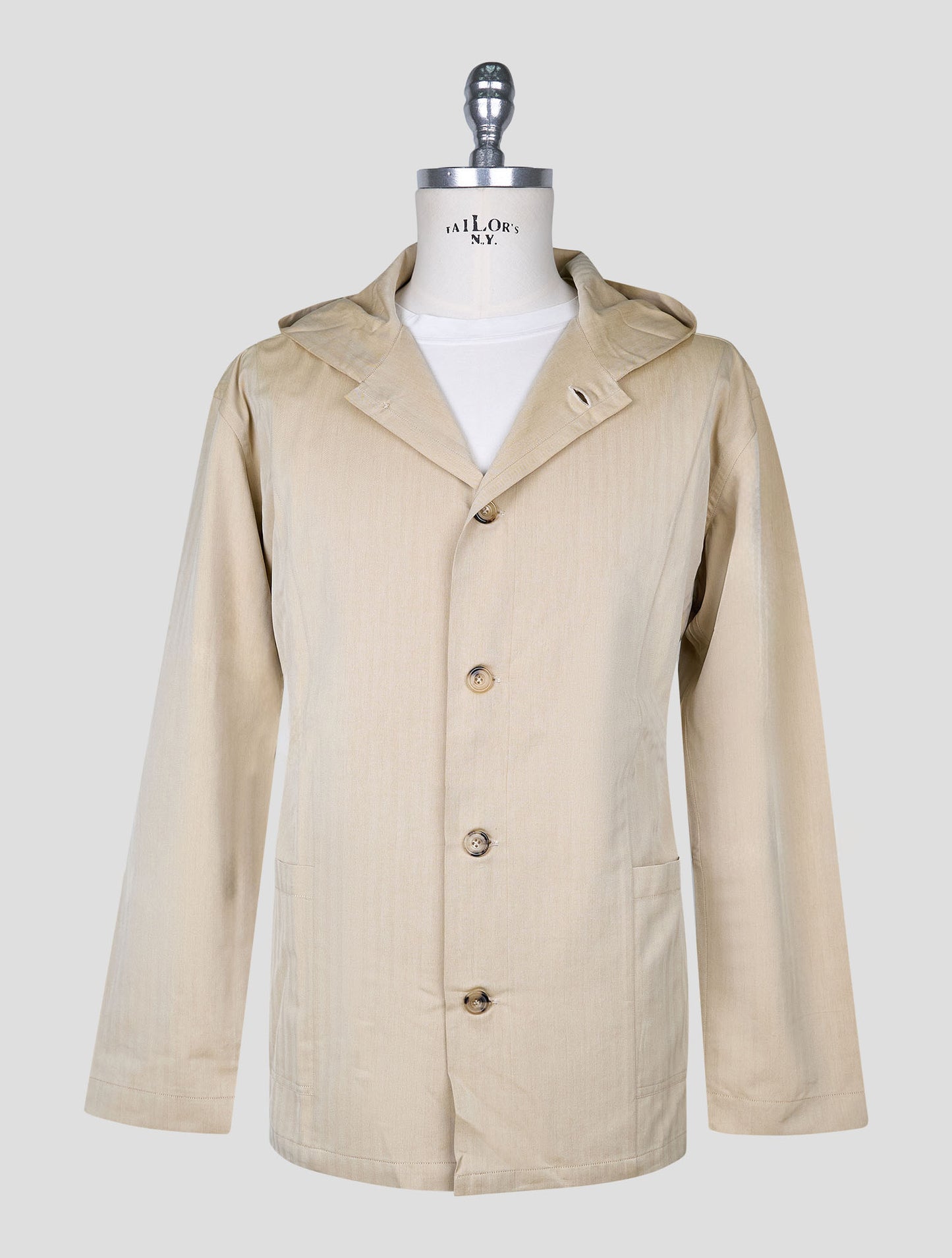 Kiton Beige Cotton Lyocell Shirt Luca