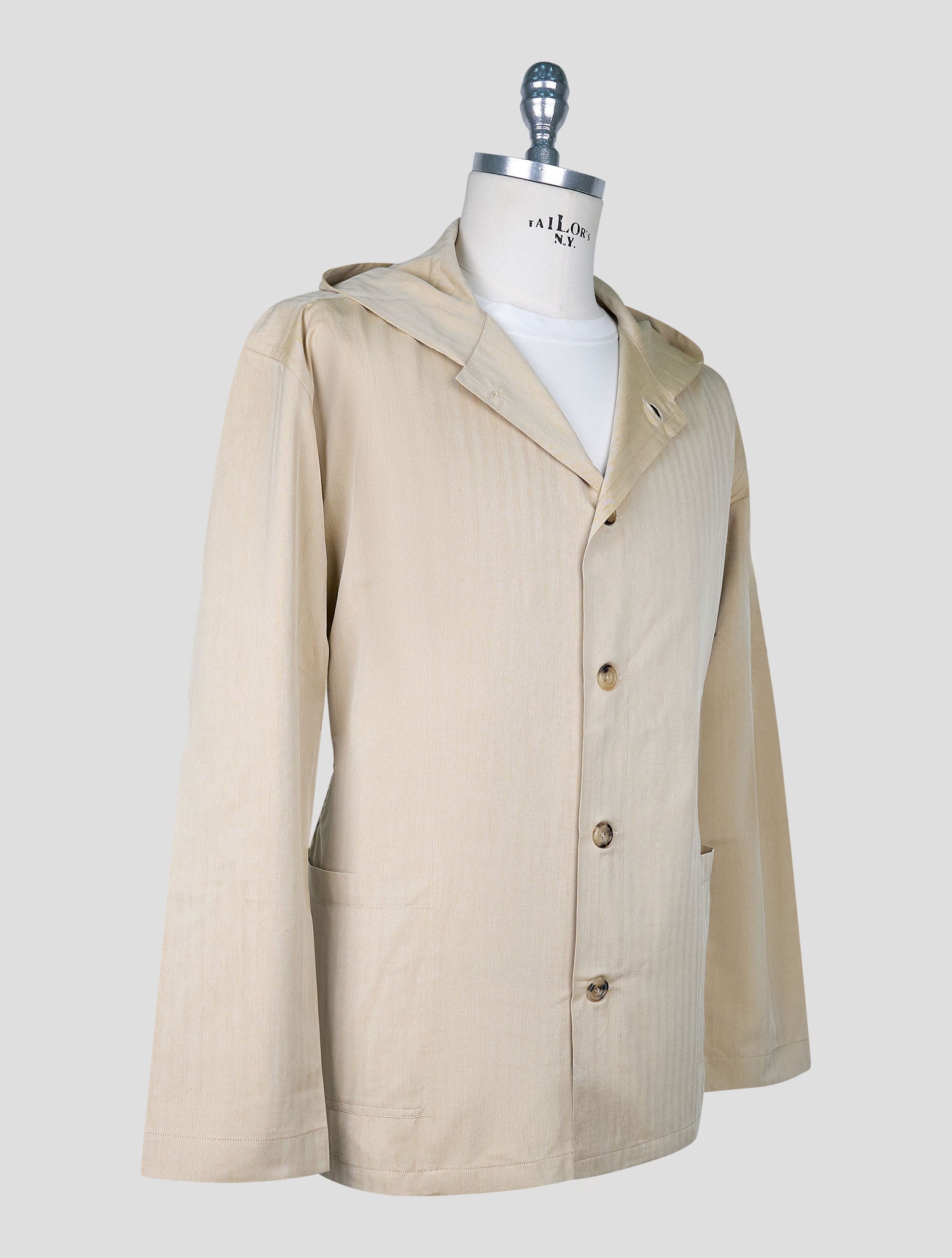 Kiton Beige Cotton Lyocell Shirt Luca