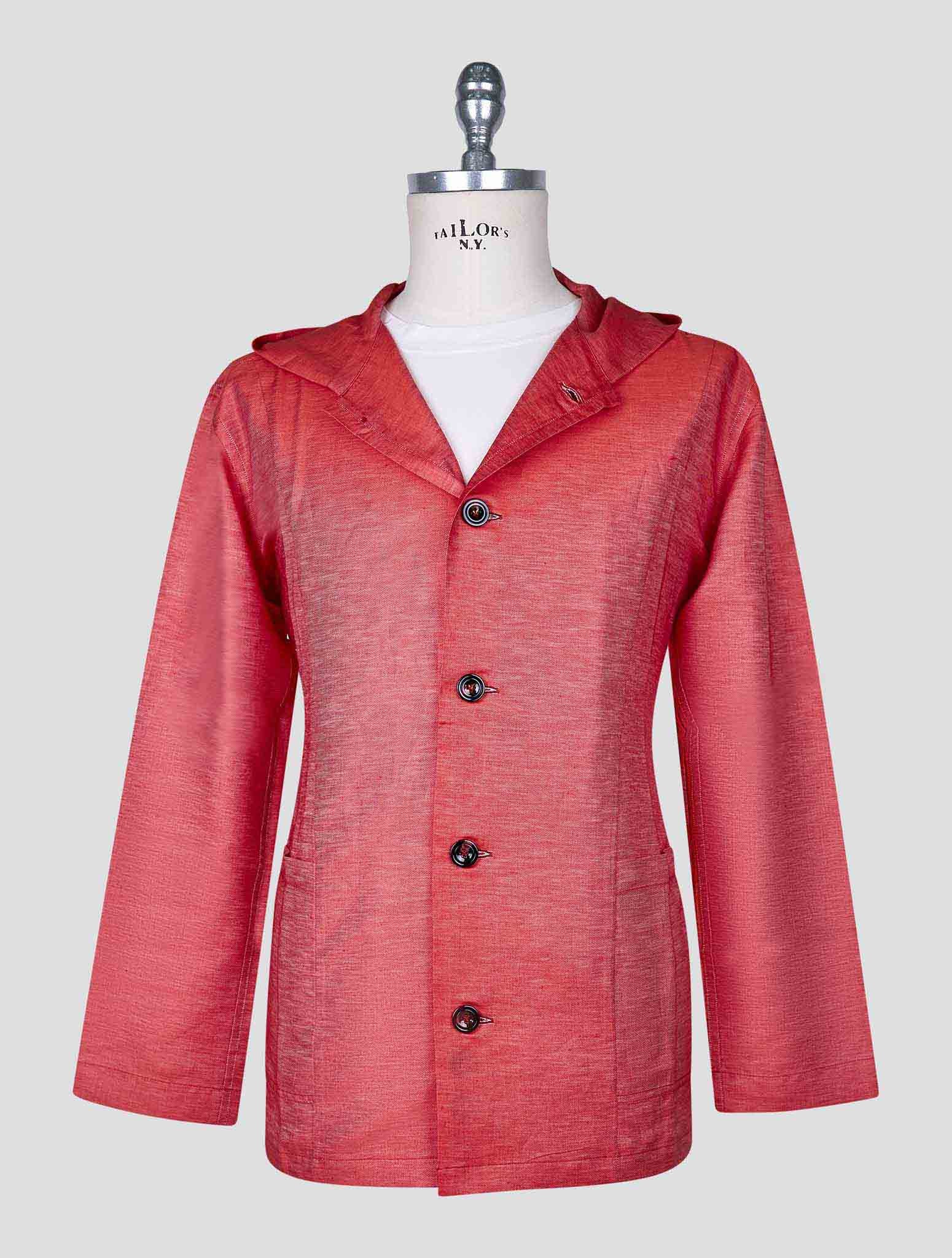 Kiton Red Cotton Linen Shirt Luca