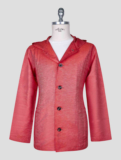 Kiton Red Cotton Linen Shirt Luca