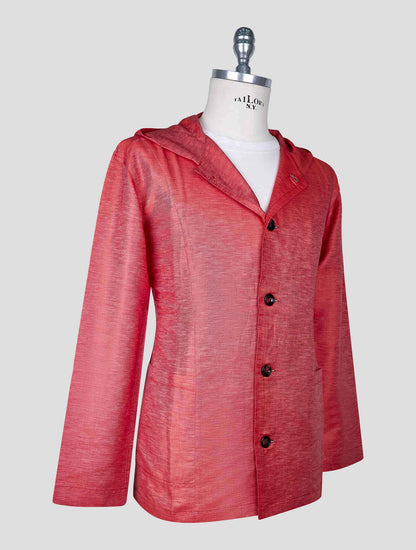 Kiton Red Cotton Linen Shirt Luca