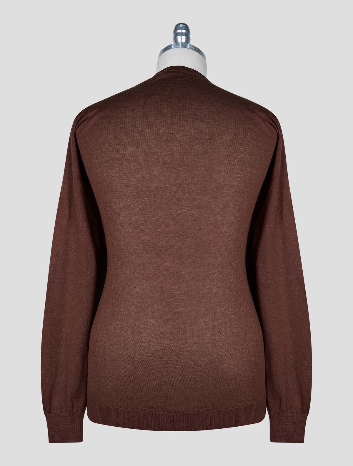 Kiton Brown Cotton T-shirt Long Sleeve