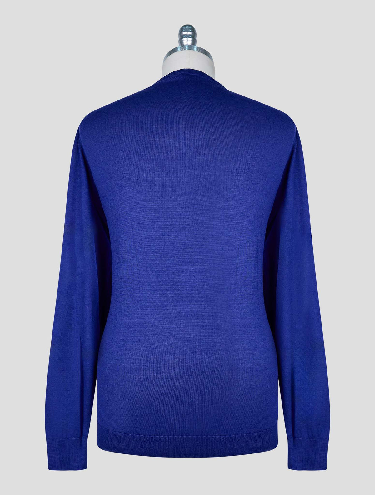 Kiton Blue Cotton T-shirt Long Sleeve