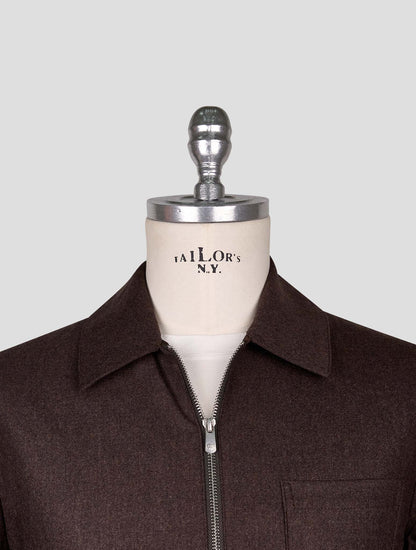 Marco Pescarolo coat brown  virgin wool cashmere Ea