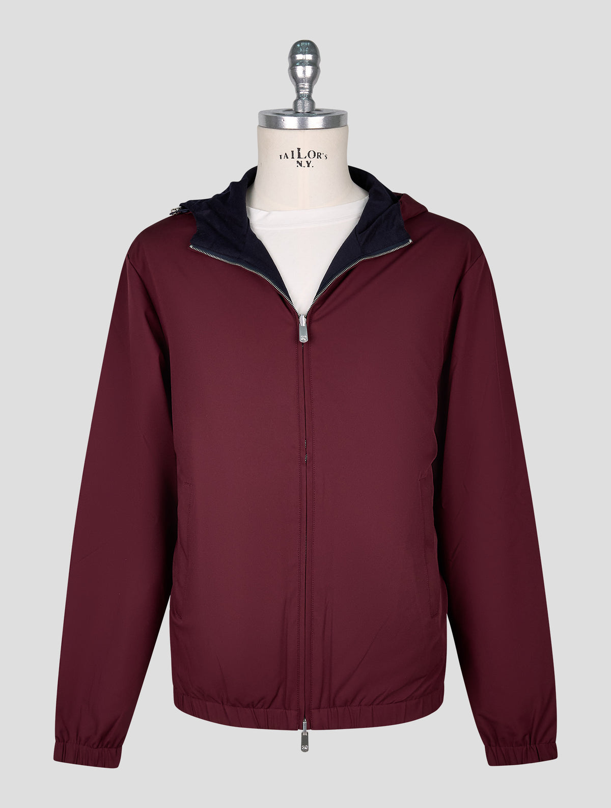 Marco Pescarolo coat burgundy reverse pl