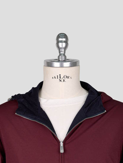 Marco Pescarolo coat burgundy reverse pl