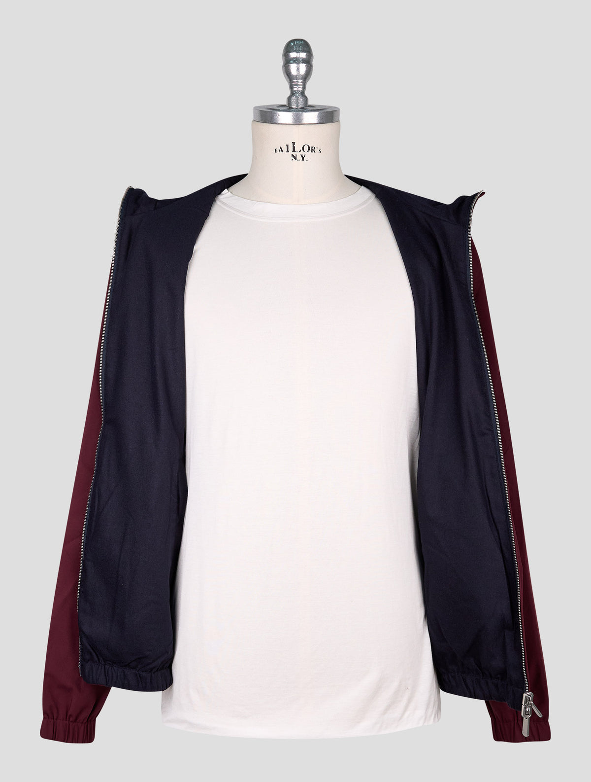 Marco Pescarolo coat burgundy reverse pl