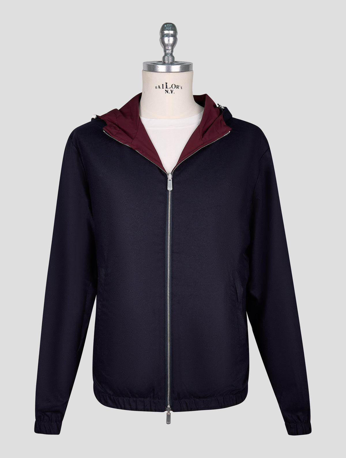 Marco Pescarolo coat burgundy reverse pl