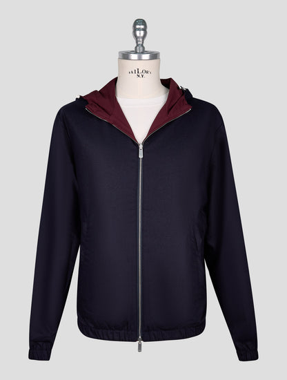 Marco Pescarolo coat burgundy reverse pl