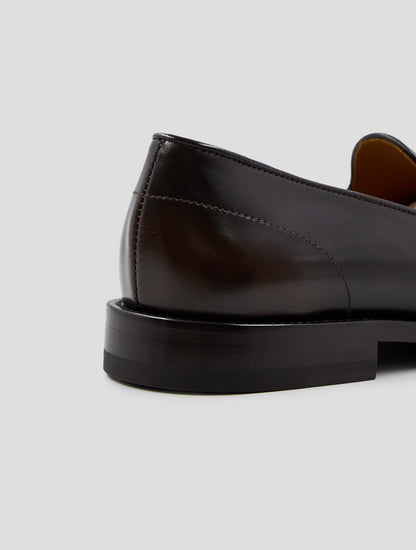 Kiton Dark Brown Leather Loafers