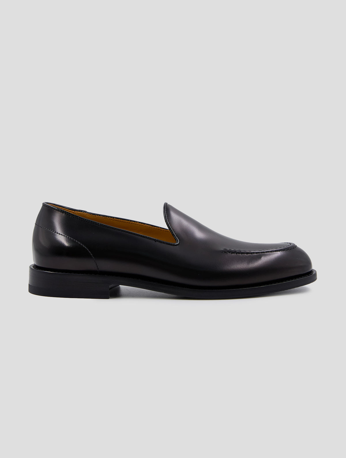 Kiton Black Leather Loafers