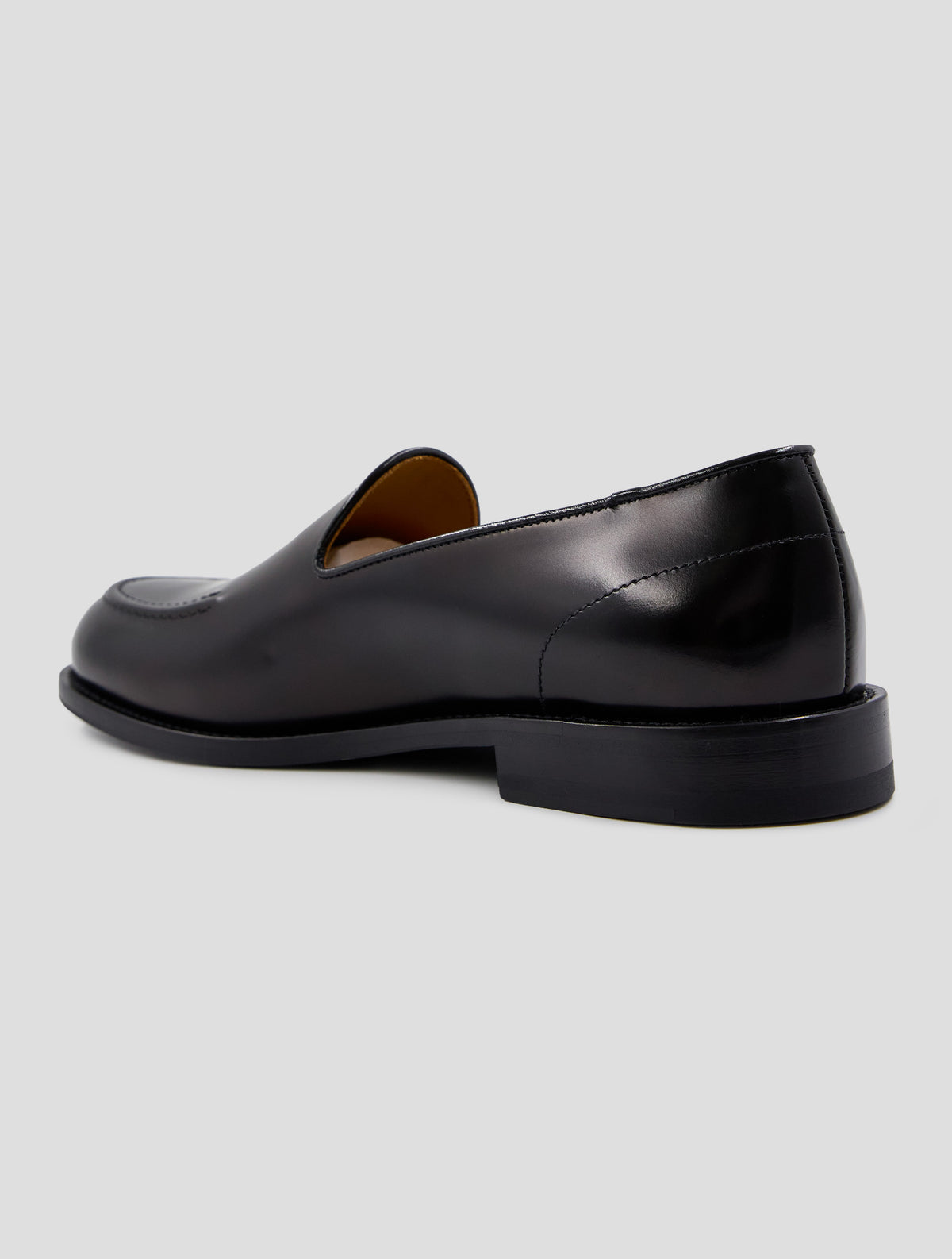 Kiton Black Leather Loafers