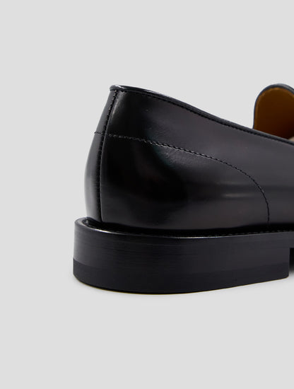 Kiton Black Leather Loafers
