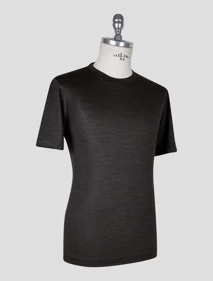 Marco Pescarolo Dark Brown Virgin Wool T-Shirt